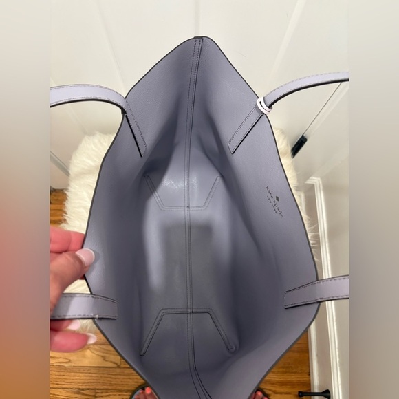 Kate Spade New York Reversible Tote Bag Pink/Purple Double Handle - Picture 4 of 10